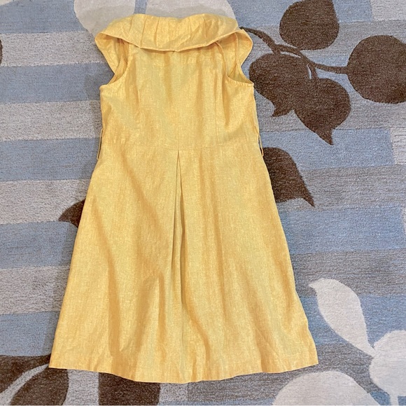 Vintage Bohme Collection Pleated Shawl Collar Flax Blend Dress - Picture 3 of 7